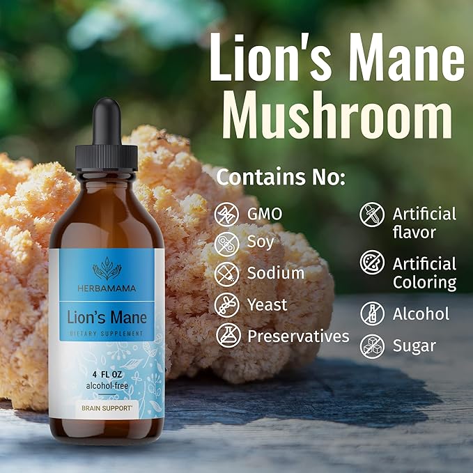 HERBAMAMA Lions Mane Liquid Extract 4 fl.