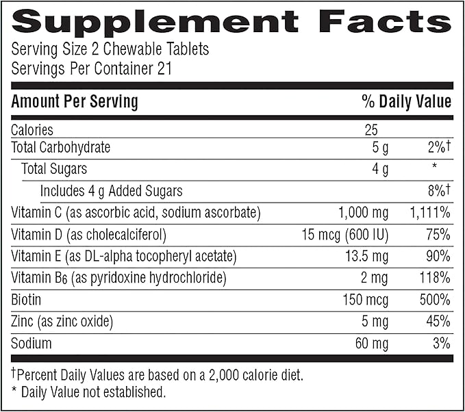 Emergen-C Immune+ Chewables 1000mg Vitamin C 42 Count