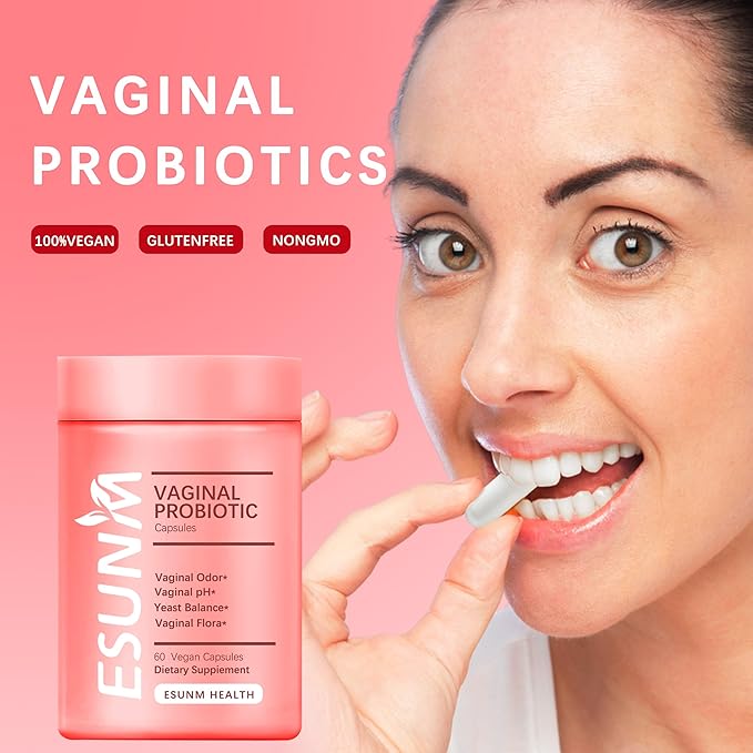 Women's Vaginal Health Supplement,Vaginal Probiotics for Women pH Balance Prebiotics & Lactobacillus Probiotic,Promote Healthy Vaginal Odor & Vaginal Flora, 60 Count
