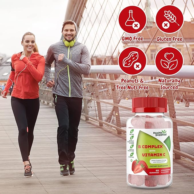Strawberry Flavored Vitamin B Complex Gummies