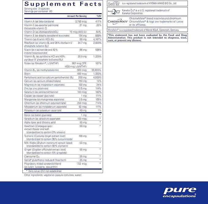 Pure Encapsulations UltraNutrient CoQ10 & 180 Capsules