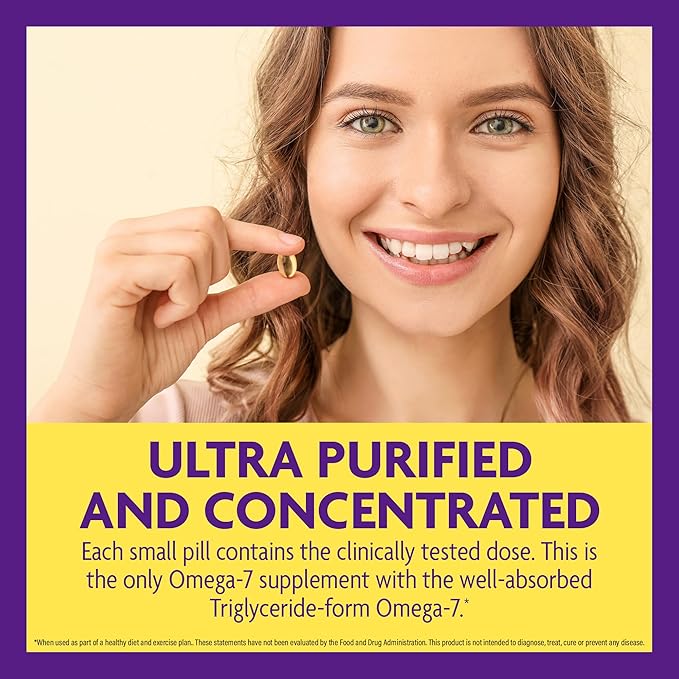 InnovixLabs Purified Omega 7 Supplement, 210mg Omega-7 Palmitoleic Omega-7 Fish 5 Star 30 Capsules