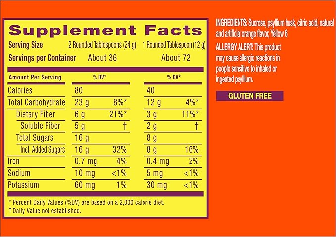 Metamucil Fiber, 4-in-1 Psyllium Fiber Supplement 72 Servings 1.9 Pound 1)