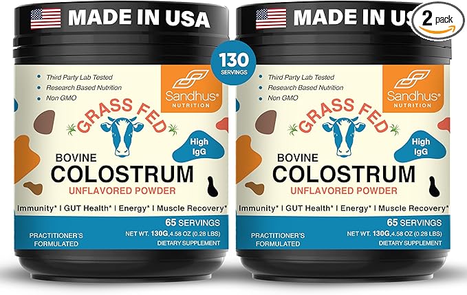 Sandhu's Pure Bovine Colostrum 130 Servings