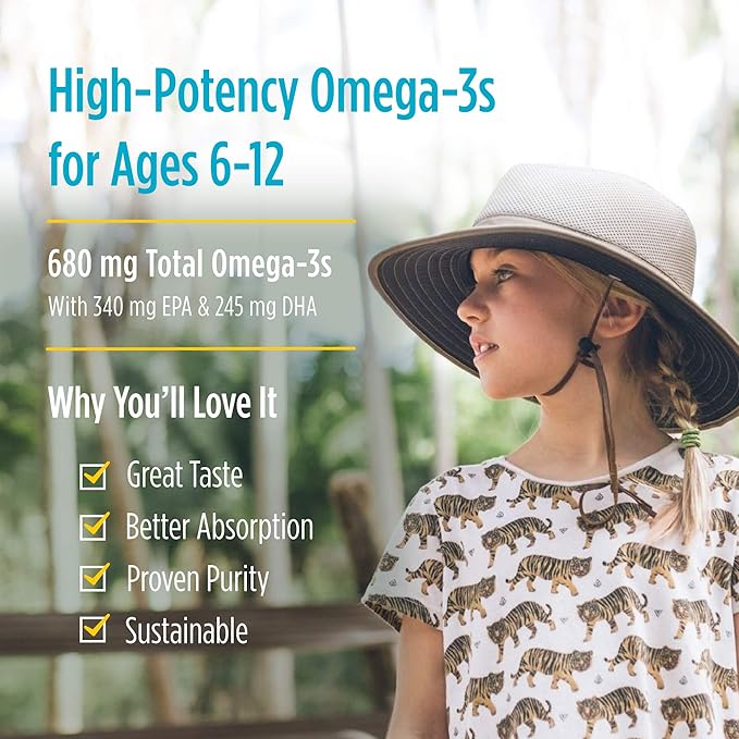 Nordic Naturals Ultimate Omega Jr., Strawberry 90 Mini 680 Total Omega-3s with 45 Servings
