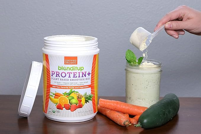 Blenditup Protein + Smoothie Mix Organic (24oz.) 100% 100% Vegan,