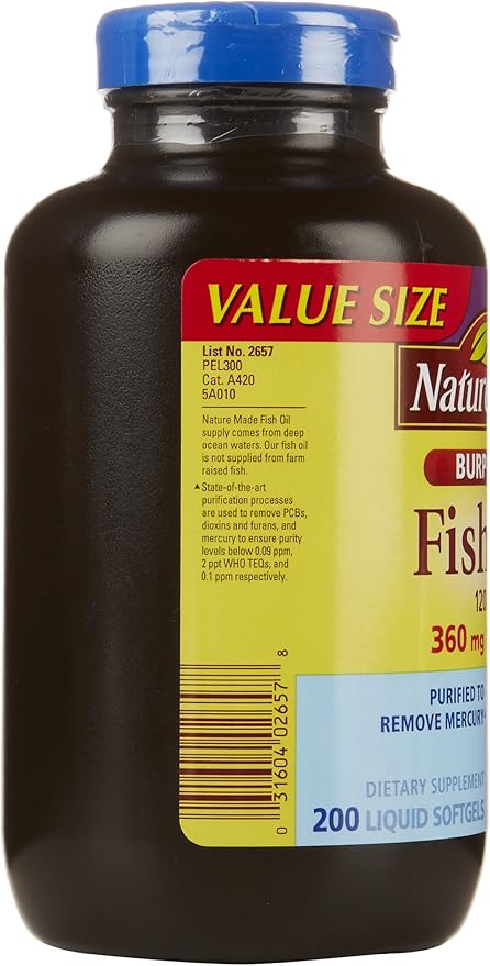 Burp-Less Fish Oil 1200 mg, 200 3 Supplement