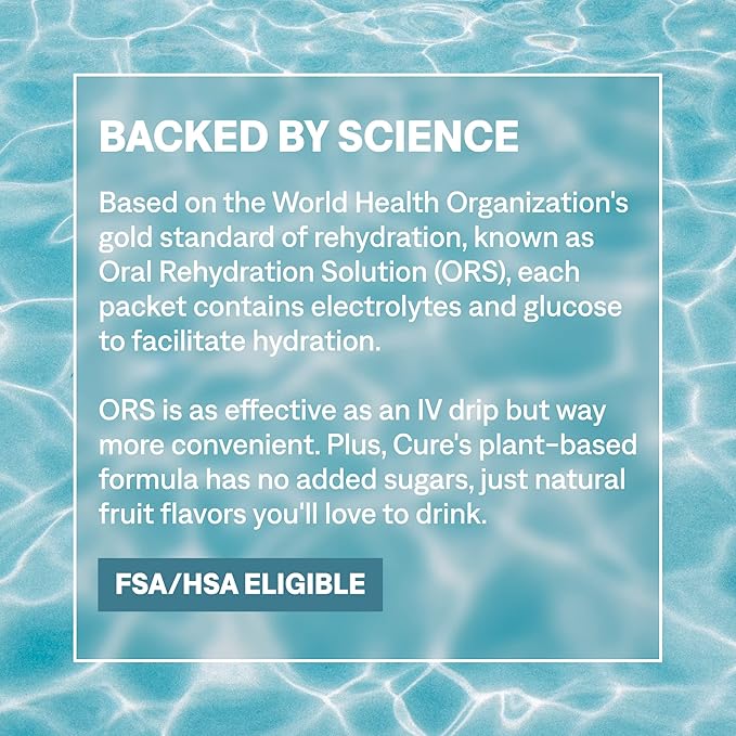 Cure Hydration | Plant-Based Electrolyte Drink 8 Packets