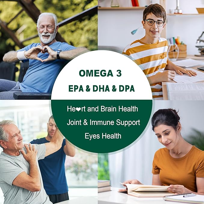 Vegan Omega 3 Gummies, Sugar Free 3 Fish 3-6-9 Fatty Omega-3 Gummies 60 Counts