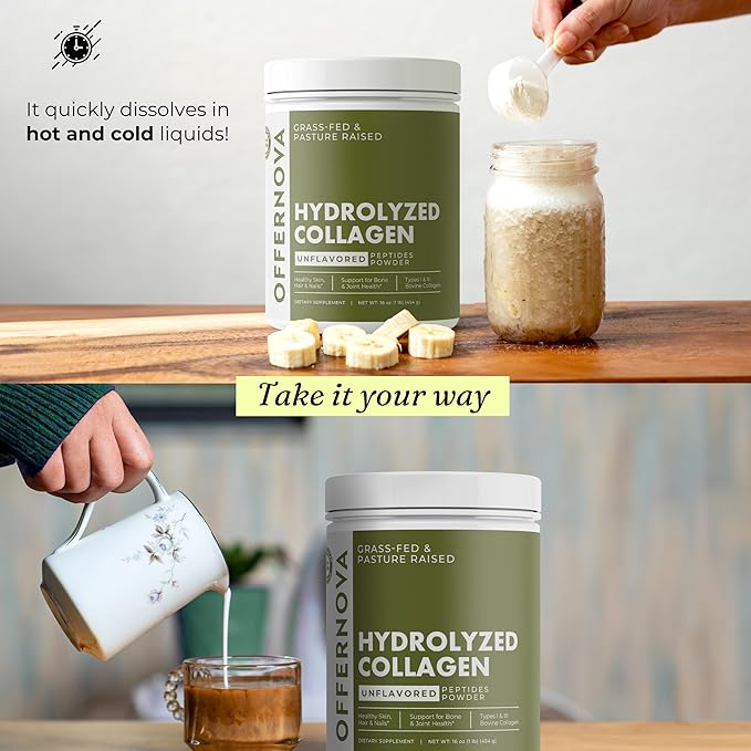 Hydrolyzed Collagen Peptides Powder 100% Pure,