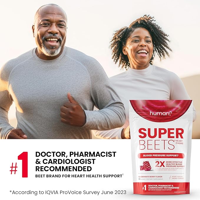 humanN SuperBeets Heart Chews 120 Count