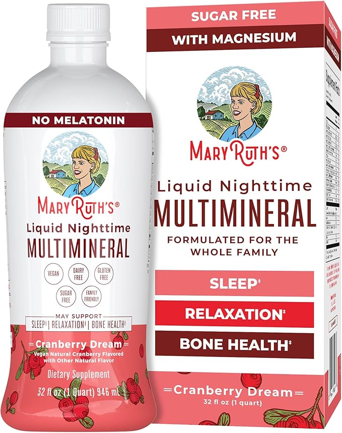 Nighttime Liquid Multimineral Sleep Supplement 4 Flavors 32 Servings
