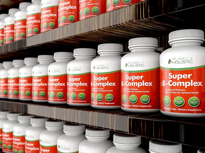 Vitamin B Complex 8 Super B1, B2, B2, B3, B3, B5, B5, B6, B6, B8, B8, B9 B9 & B12 - B100 Complex 180 Vegan 6 Month