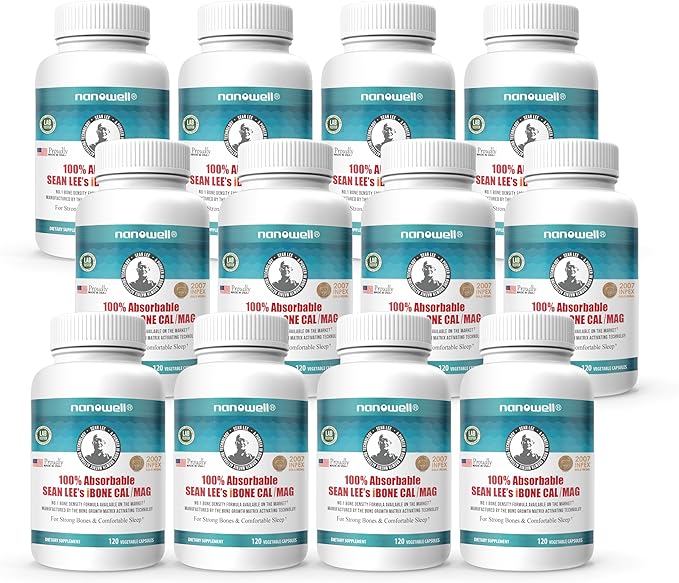 Sean Lee's iBone Cal Mag - Bone Health, Calcium & Magnesium Supplement - 120 Vegetable Capsules, 30 Day Supply
