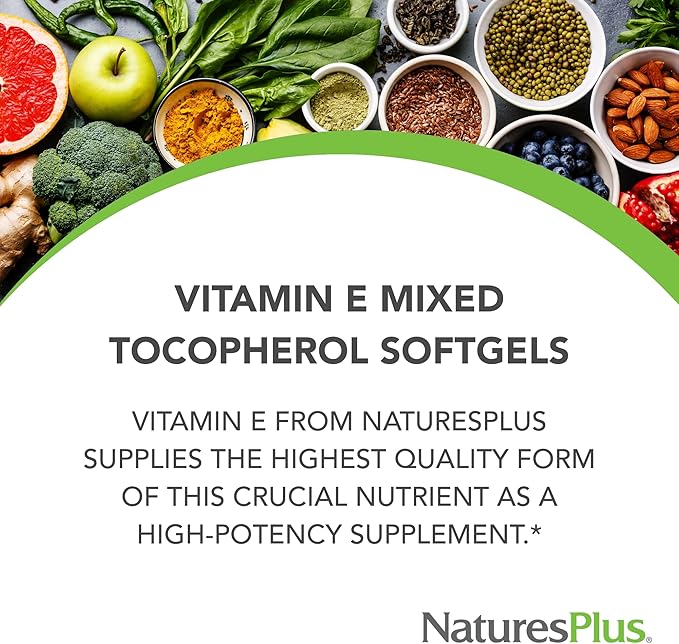 NaturesPlus Vitamin E 400 iu 60 Softgels 60 Servings