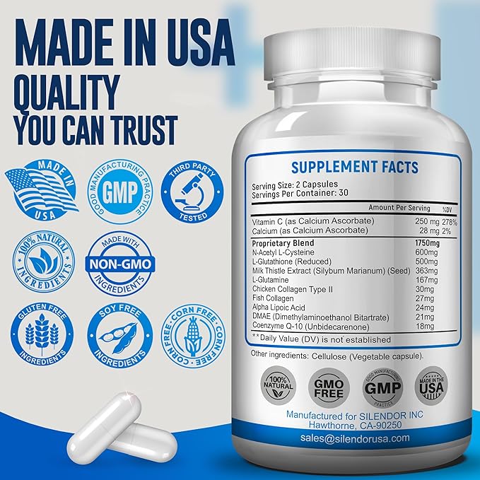 Advanced Complex-NAC Supplement (N-Acetyl L-Cysteine) 600mg 500mg and