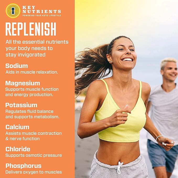 KEY NUTRIENTS Multivitamin Electrolytes Powder Packets - Tropical Peach Mango Post Workout and Recovery 40 Pack Hydration Packets - No Sugar, No Calories - Travel Hydration Powder