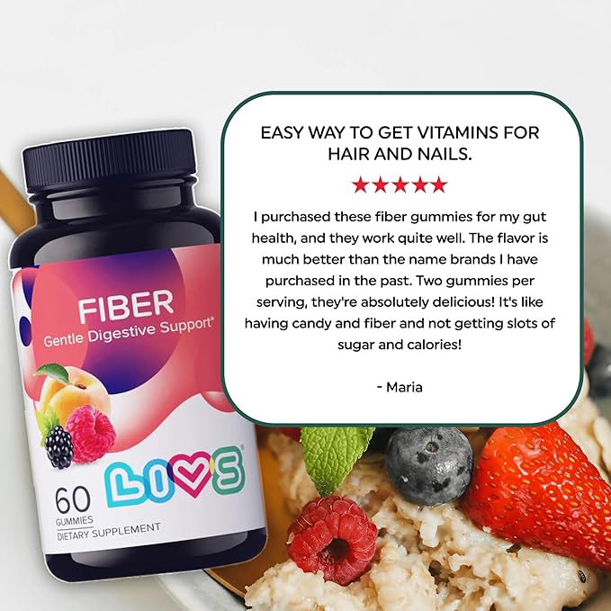 Fiber Gummies for Adults | Perfect for Digestive Health, Gut Health & Weight Loss | Non GMO, Gluten Free & Vegen | Prebiotic Supplement as Gummy for Women & Men - 3000mg Fiber/Serving - 120 ct
