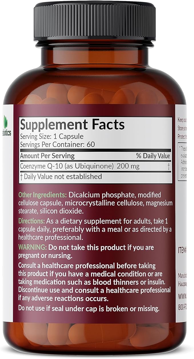 Futurebiotics CoQ10 200 MG Cellular Energy 60 Vegetarian
