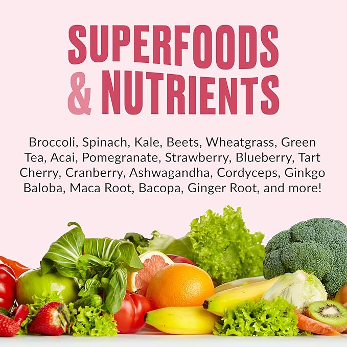 VitaHustle ONE - Superfood Meal Replacement Powder, Plant Based Protein Shake Powder, Vegan. 86 Superfoods, Vitamins, & Minerals, Ashwagandha, Adaptogens. Founded by Kevin Hart. (Strawberry 2-Pack)