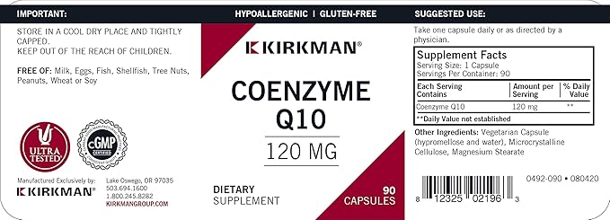 Coenzyme Q10 120 mg Capsules - Hypo - 90 ct