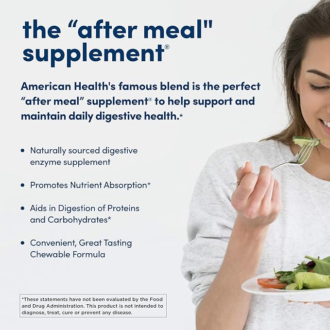 American Health Papaya Digestive Enzyme Chewable 600 Count 21st Century 100 Count