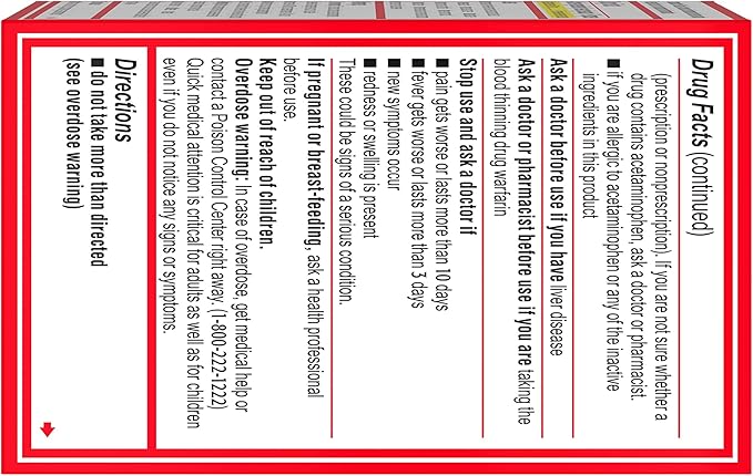 Tylenol Extra Strength Acetaminophen Rapid Release 500 mg 24 ct