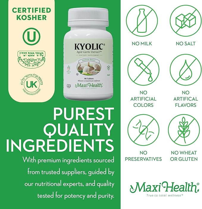 Maxi Health Kyolic Organic Garlic Supplement (90 Count)