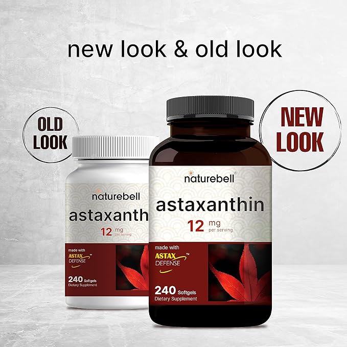 NatureBell Astaxanthin 12mg, 240 Softgels, Made 4 Month