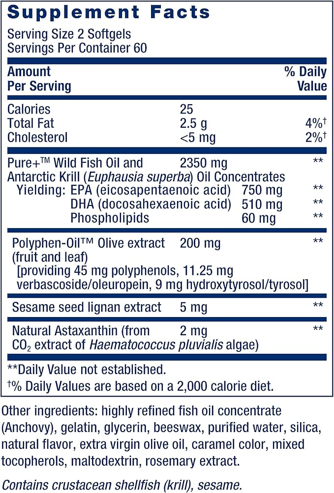 Life Extension Super Omega-3 Plus EPA/DHA 25 Vitamins,