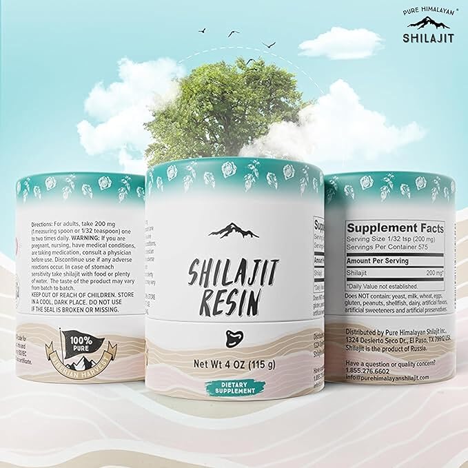 Pure Himalayan Shilajit, High Nutritional Potency, 85+ Plant-Derived 3rd Party (115g)