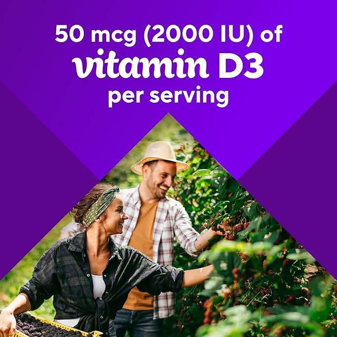 Vitafusion Vitamin D3 Gummy Vitamins 50 mcg 75 Day 150 Count