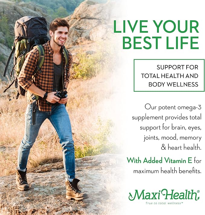 Omega 3 Supplement Omega-3 Fish D3 - 180 Softgels
