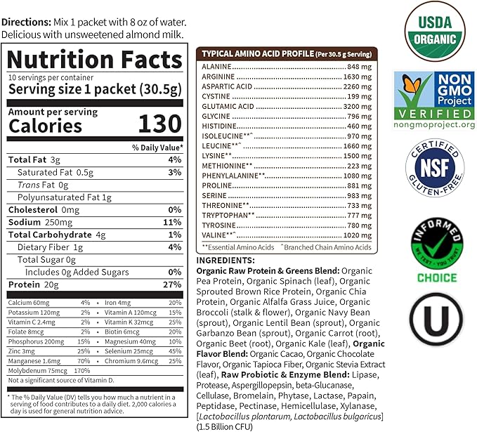 Garden of Life Raw Organic Protein 10ct Tray