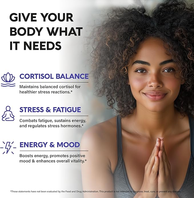 Cortisol Supplement - 11 in 1 Hormone Balance for Women - Made in USA Supplement - Mood, Focus, Sleep Support - Vegan, Non-GMO, Natural Pills - 60 Capsules, 2 Month Supply