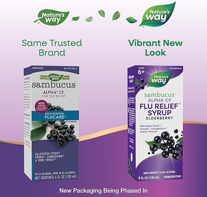 Nature's Way Sambucus Alpha CF Flu 3X and 4 Fl