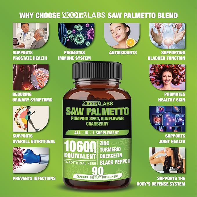 All-in-1 10600mg Highest Potency Saw Palmetto, 90 Vegan