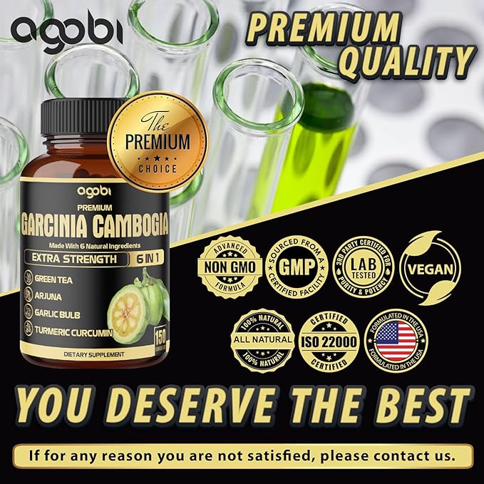 Premium Garcinia Cambogia 20:1 Extract Capsules 8550 mg 1 Pack 150 Caps 5 Months