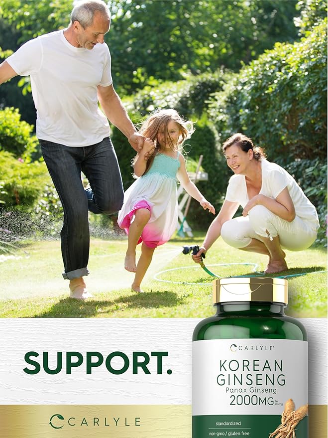 Carlyle Korean Ginseng Extract Capsules 2000 mg 200 Capsules