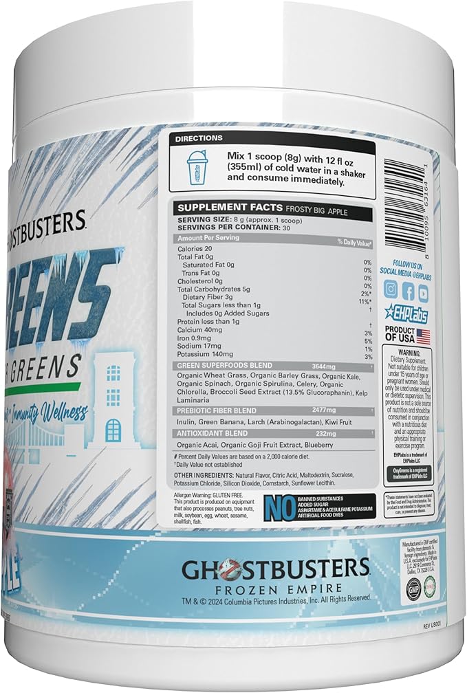 EHP Labs x Ghostbusters OxyGreens Super 30 Serves