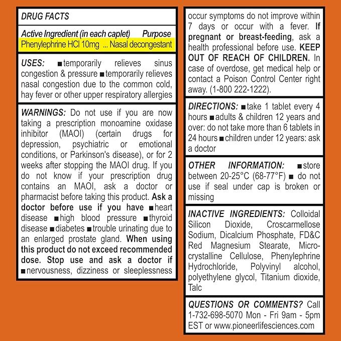 GenCare - Nasal Decongestant (10mg Tablets) (300 Tablets