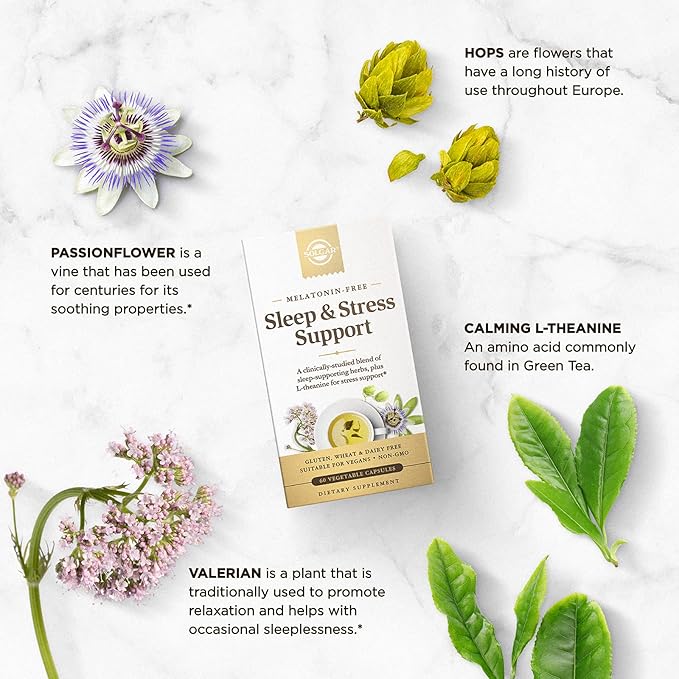 Solgar Sleep & Stress Support, 60 30 servings