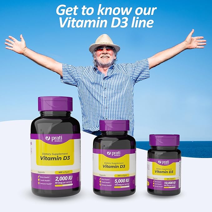 Vitamin D3 5,000 IU – 500 Softgels – Supports Defense System, Bone & Muscle Health – Family Size