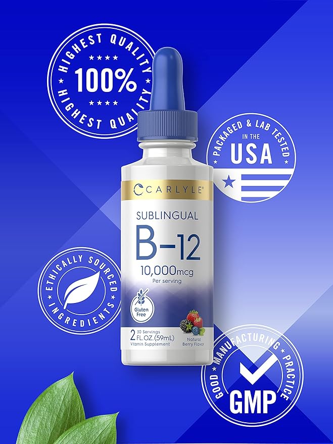 Carlyle Vitamin B12 Sublingual 10,000mcg | 2 fl