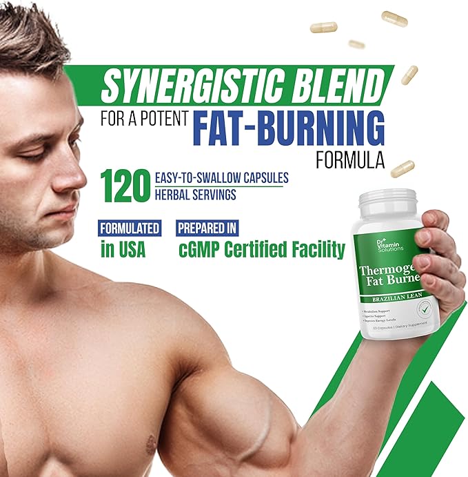 Thermogenic Fat Burner for Women and Men - Appetite Suppressant for Weight Loss - Includes Green Tea Extracts for Bloat Relief - Metabolism Booster - Pack of 2