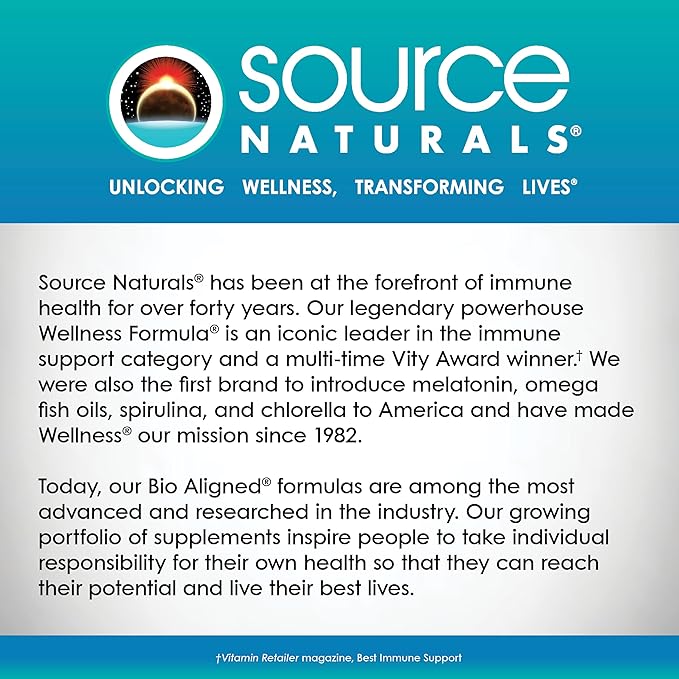 Source Naturals Wellness ZincMunity, Supports Zinc 50 mg 60 Vegetarian