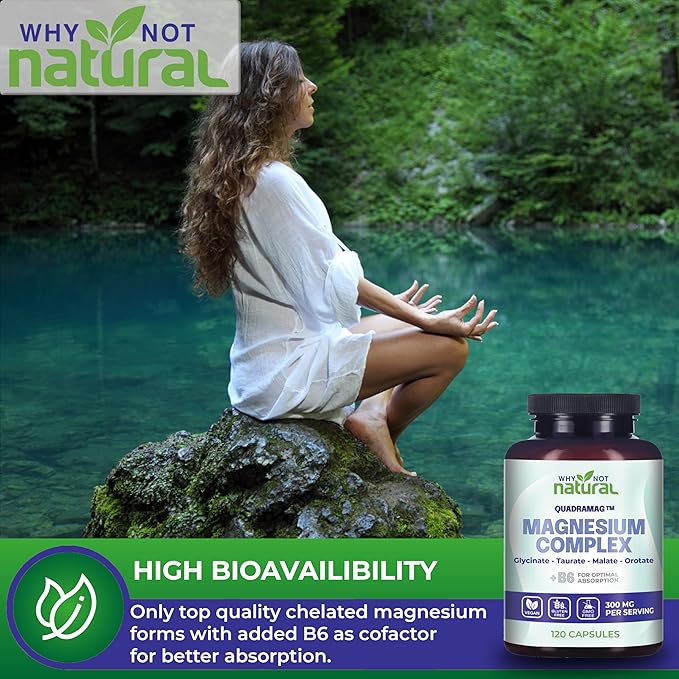 4-in-1 Magnesium Complex Supplement 300 mg 120 Capsules