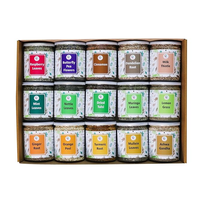 Assorted Loose Leaf Tea 15 Delightful 900 Servings 100% Raw