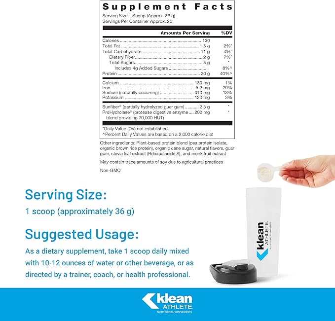 Klean ATHLETE Klean Plant-Based Protein 25 Ounces