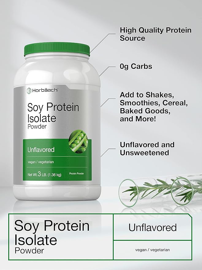 Horbäach Soy Protein Isolate Powder 3lb |
